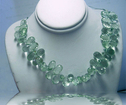 Green Amethyst Broilette Cluster Necklace, Sterling Silver Clasp…